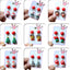 Acrylic Christmas Tree Snowman Elk Women's Ear Clips - Colorful Cartoon Design