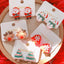 Acrylic Christmas Tree Snowman Elk Women's Ear Clips - Colorful Cartoon Design