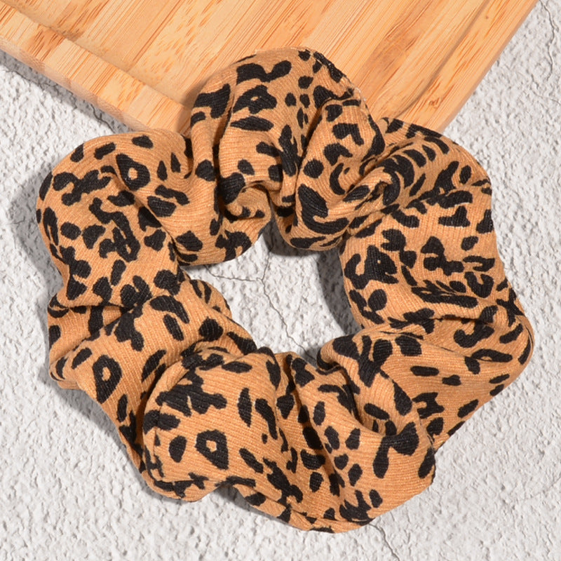 Retro Leopard Print Hairband Scrunchie for Women