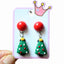 Fashion Christmas Reindeer Tassel Clip-On Earrings for Kids