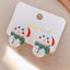 Acrylic Christmas Tree Snowman Elk Women's Ear Clips - Colorful Cartoon Design