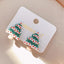 Acrylic Christmas Tree Snowman Elk Women's Ear Clips - Colorful Cartoon Design