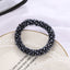 Simple Crystal Beaded Women's Bangle and Hair Tie Set