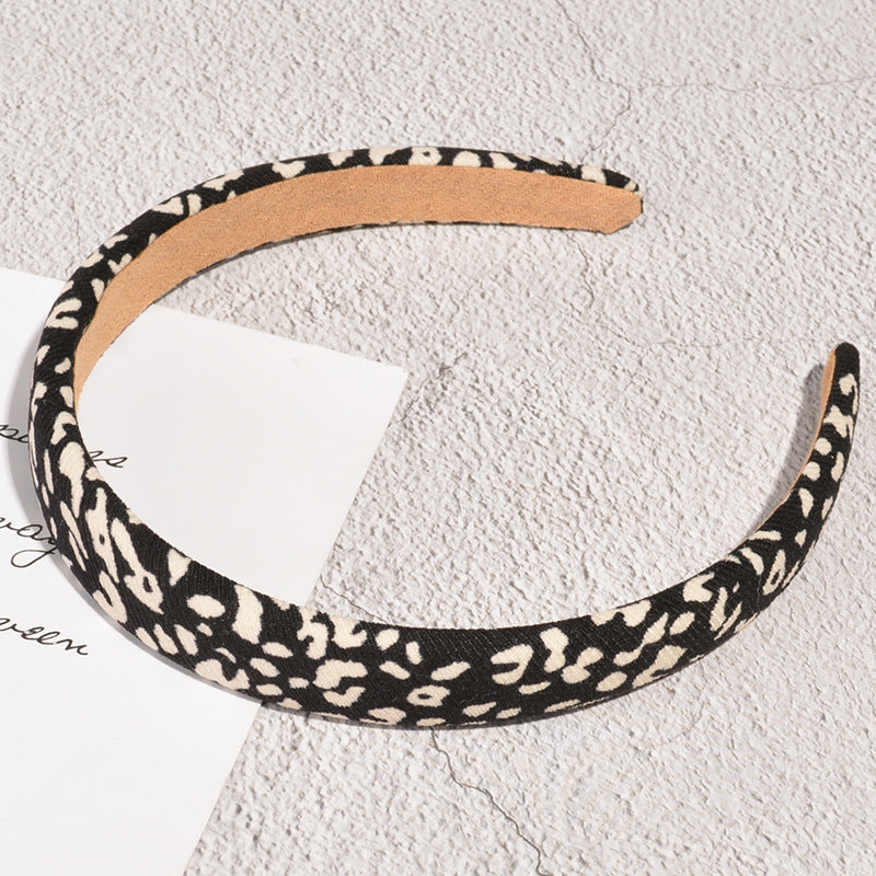 Retro Leopard Print Hairband Scrunchie for Women