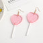 Sweet Candy Color Heart Lollipop Earrings