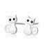 S925 Silver Cat Stud Earrings NHCU149850