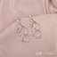 1 Pair Elegant Moon Heart Flower Rhinestone Pearl Women's Ear Clips