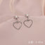 1 Pair Elegant Moon Heart Flower Rhinestone Pearl Women's Ear Clips