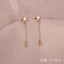 1 Pair Elegant Moon Heart Flower Rhinestone Pearl Women's Ear Clips