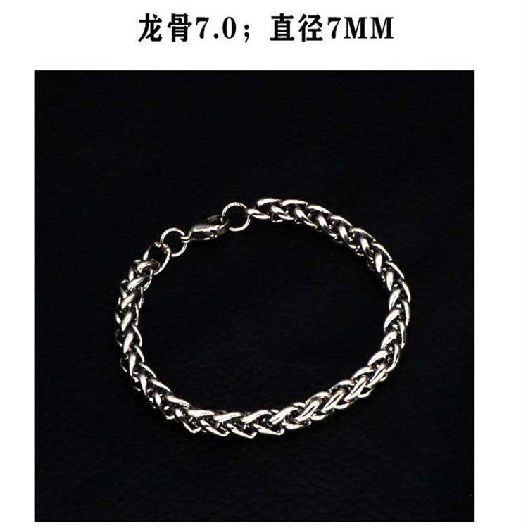 Hip-hop Stainless Steel Titanium Plated Bracelet for Men and Women