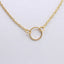 Simple Metal Circle Choker Necklace for Women