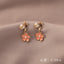 1 Pair Elegant Moon Heart Flower Rhinestone Pearl Women's Ear Clips