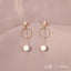 1 Pair Elegant Moon Heart Flower Rhinestone Pearl Women's Ear Clips