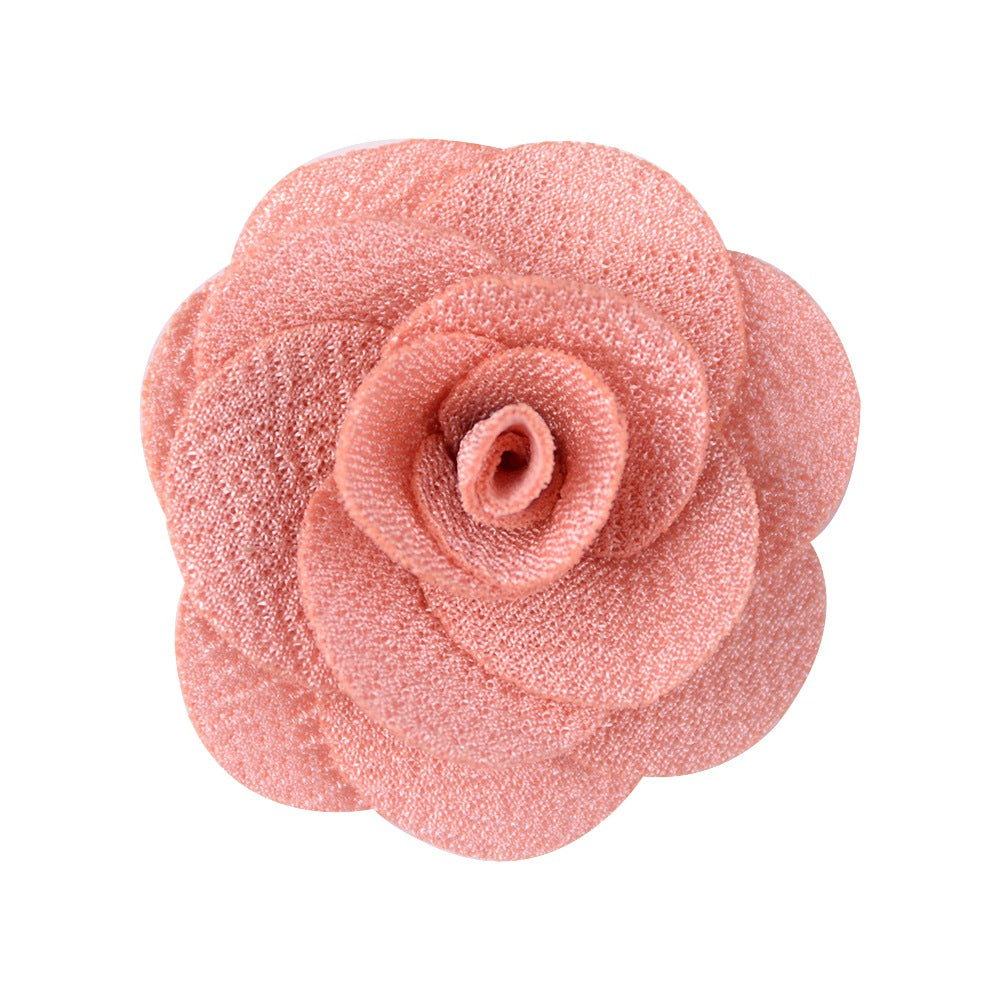 New Fashion Pastoral Simple Fabric Rose Alloy Earrings For Women