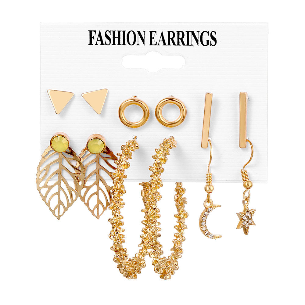 Fashion Geometric Tassel Butterfly Alloy Earrings with Artificial Pearls and Rhinestones Set