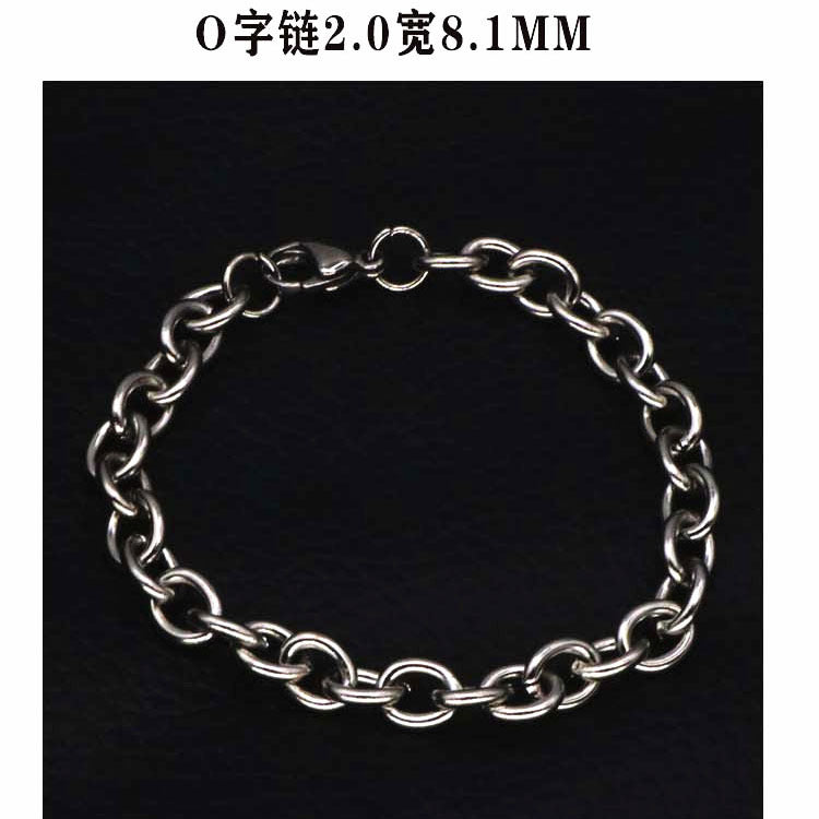 Hip-hop Stainless Steel Titanium Plated Bracelet for Men and Women