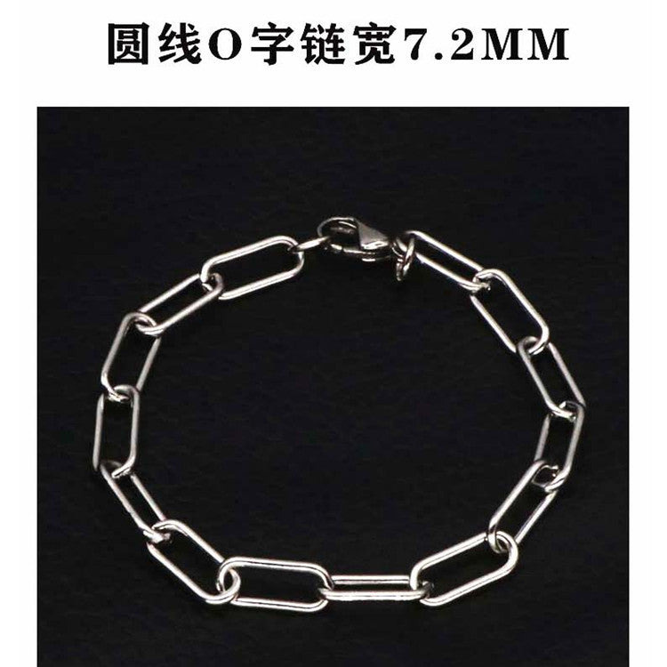 Hip-hop Stainless Steel Titanium Plated Bracelet for Men and Women