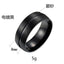 Simple Stainless Steel Matte Black Rings Wholesale