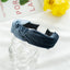 Retro Solid Color Velvet Knot Headband for Women