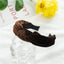 Retro Solid Color Velvet Knot Headband for Women