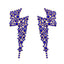 Diamond Pave Lightning Stud Earrings for Women