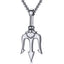 Vintage Geometric Aquaman Trident Pendant Necklace for Men