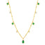 Vintage Emerald Gold-Plated Clavicle Chain Necklace in S925 Silver