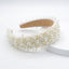 Baroque Rhinestone Pearl Flannel Hairband for Parties and Catwalks