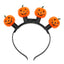 Simple Pumpkin Patchwork Hair Band with Halloween Candy Corn Light-up Headband