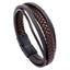 Retro Multilayer Hand-Woven Leather Bracelet with Magnet Buckle for Women and Couples