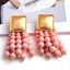 Fashion Alloy Beaded Tassel Earrings for Women