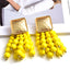 Fashion Alloy Beaded Tassel Earrings for Women