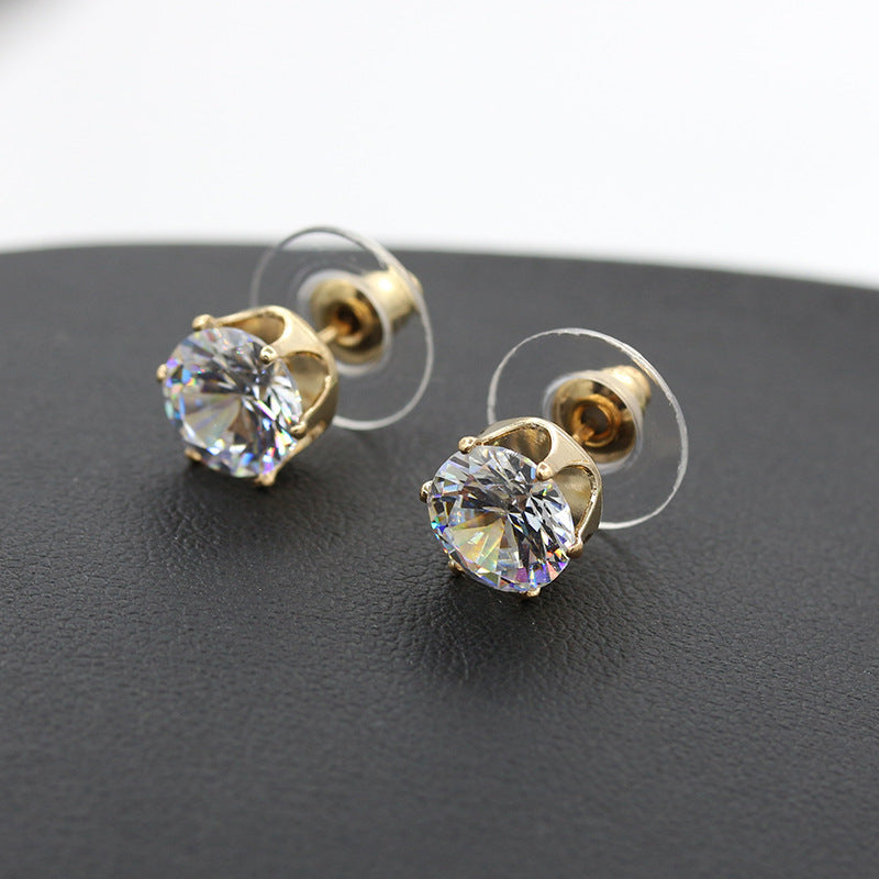 Fashion Crown Crystal Zircon Earrings