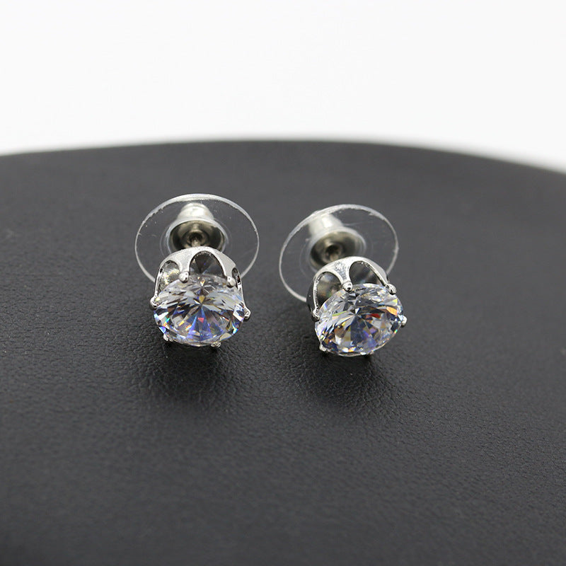 Fashion Crown Crystal Zircon Earrings