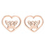 1 Pair Minimalist Gold Plated Butterfly Heart Stud Earrings