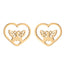 1 Pair Minimalist Gold Plated Butterfly Heart Stud Earrings