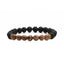 Fashion Geometric Beaded Bracelet with Wood and Stone Elements