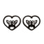 1 Pair Minimalist Gold Plated Butterfly Heart Stud Earrings