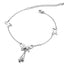 Rose Gold Titanium Steel Butterfly Tassel Anklet for Women