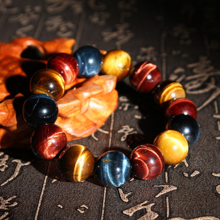 Retro Ethnic Tiger Eye Beaded Bracelet Set