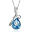 Angel Tear Crystal Pendant Necklace - Women's Alloy Plated Jewelry