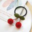 Korean Cute Cherry Hair Ring and Hair Clip Set for Kids