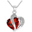 Simple Rhinestone Zircon Peach Heart Love Necklace