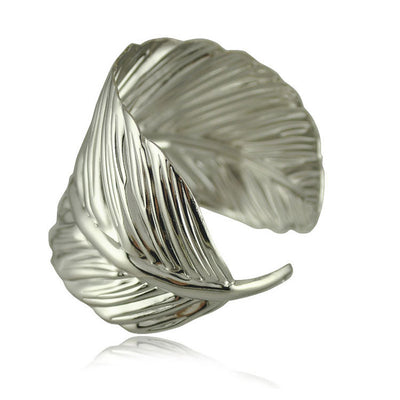 1 Piece Punk Leaves Alloy Plating Women's Bangle