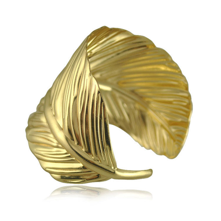 1 Piece Punk Leaves Alloy Plating Women's Bangle