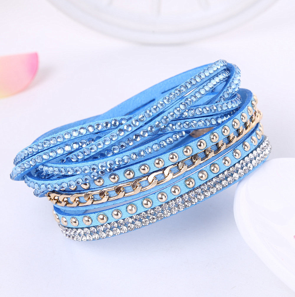 Ethnic Style Multi-Layer Rhinestone Inlay Women's Bracelet