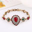 Retro Flower Rhinestone Inlay Women's Vintage Bracelet