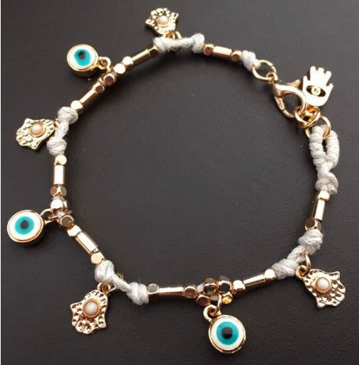 Ethnic Style Woven Turkish Demon Eye Bracelet