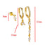 3 Piece Set Classic Solid Color Copper Zircon 18K Gold Plated Dangle Earrings Set for Women