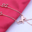 Rose Gold Titanium Steel Butterfly Tassel Anklet for Women